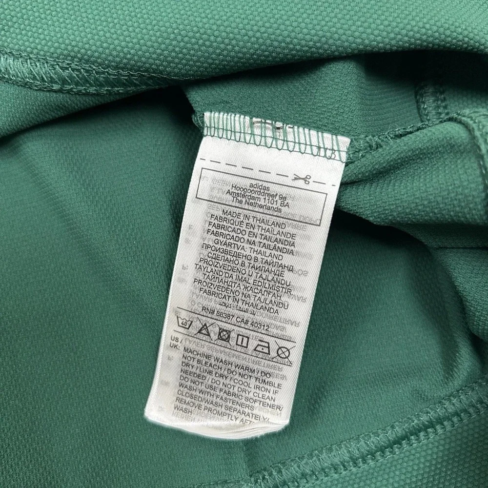 Adidas Mens Green Colorblock Chevron Golf Polo Shirt Short Sleeve M Short Sleeve - Picture 3 of 4